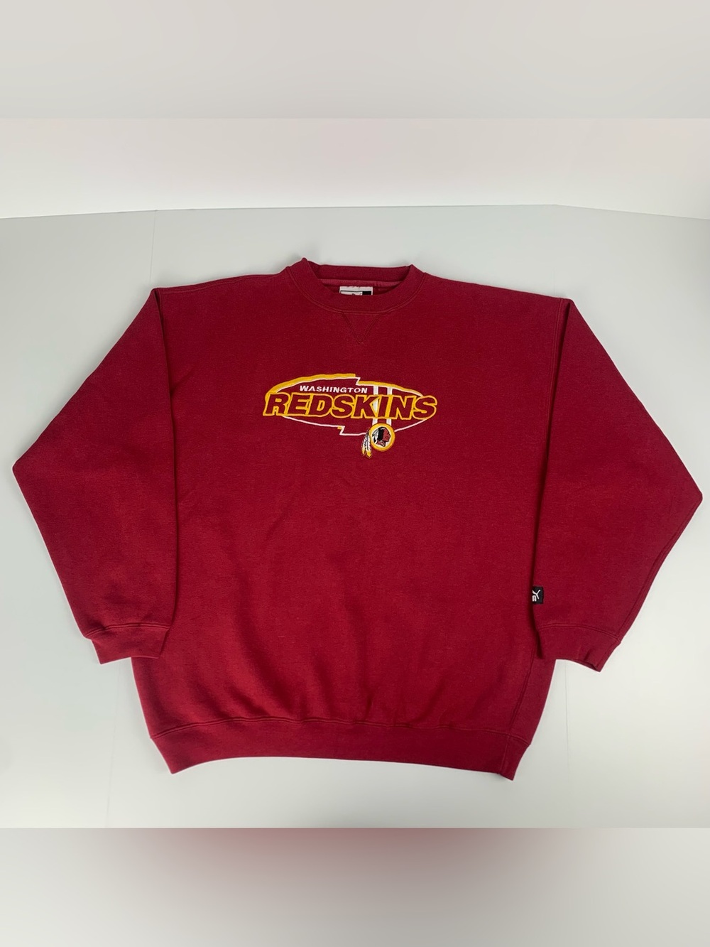 Vintage Washington Redskins Sweatshirt Embroidered Puma Crewneck Adult Size XL